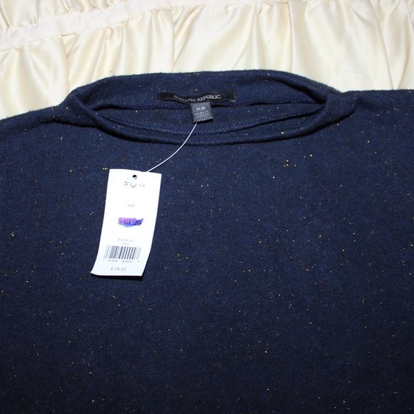 Banana Republic SOFT SPARKLY Navy Sweater NWT - Picture 2 of 7